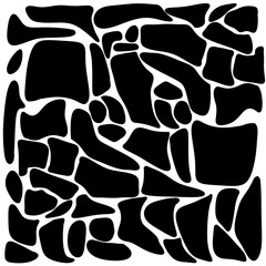 Big Seamless Pattern Design Black Giraffe White