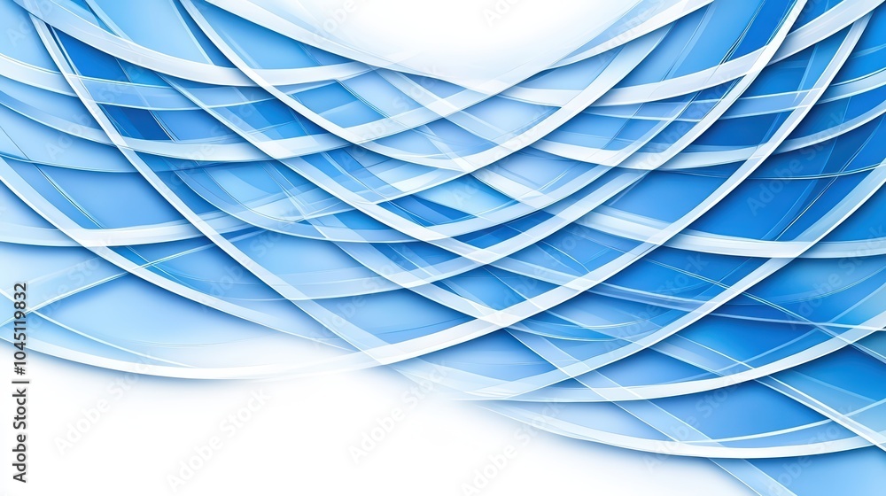 Aufkleber abstract blue waves creating a dynamic and modern background, ideal for technology and business them