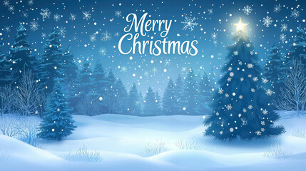 Winter Wonderland Christmas Tree Scene 