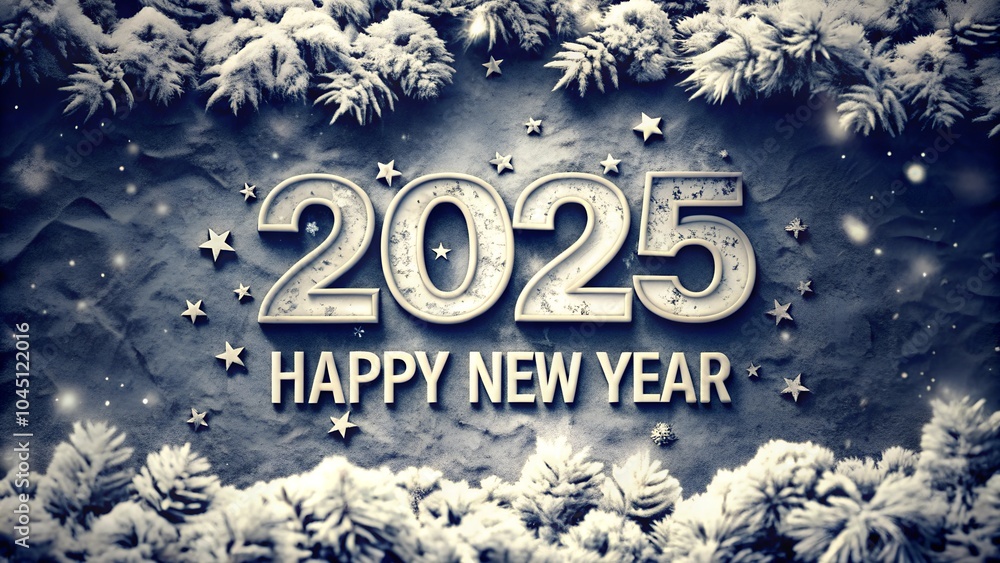 Wall mural new year 2025