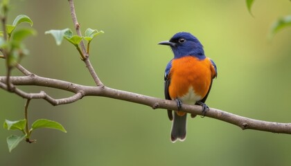 Fototapeta premium Vibrant bird in natures embrace