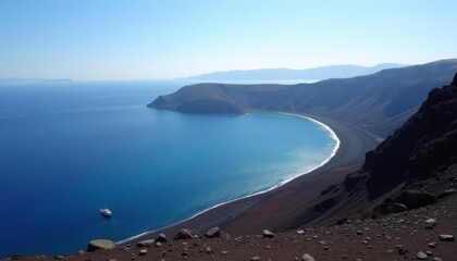  A serene coastal view from above