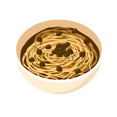 Bowl of Jjajangmyeon Korean Food