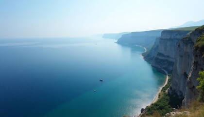  Epic coastal view from a cliffs edge