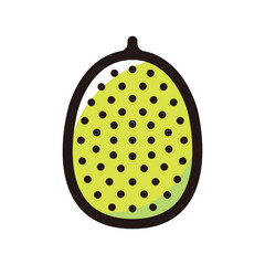 Jackfruit outline icon for graphic design, apps and websites