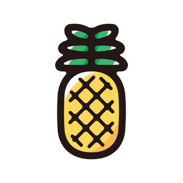 recommend clip art: Pineapple outline icon for graphic design, apps and websites