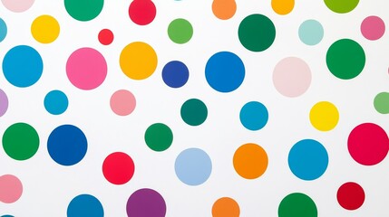 Colorful polka dot pattern forming abstract background design