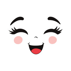 Facial Mood isolated clipart Design - Face Expressions vector illustration