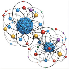 Depict the complex organization of atoms within a molecule