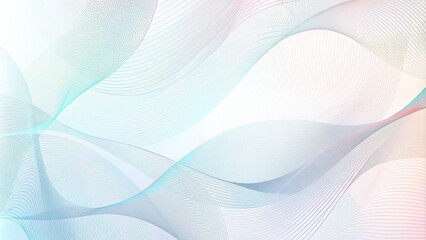 Teal, blue, magenta draped net, wavy curves. Abstract watermark for cheque, ticket, banner, website, voucher. Line art pattern, guilloche design. White background. Elegant pleated background design