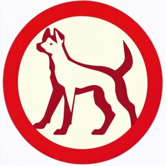 Obraz premium No Dogs Sign. Symbol for Pet Safety with ISO Standard Warning