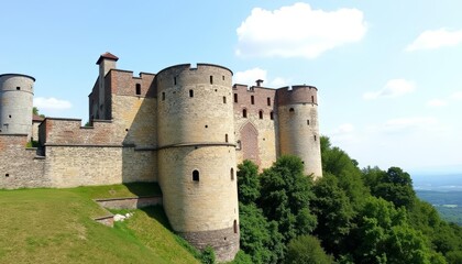  Elegant castle majestic sky timeless beauty