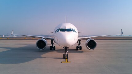 Aircraft Parked at Airport Gate with Staff Preparing