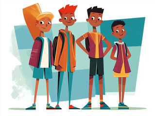 Group of High School Students Doing Extracurricular Activities