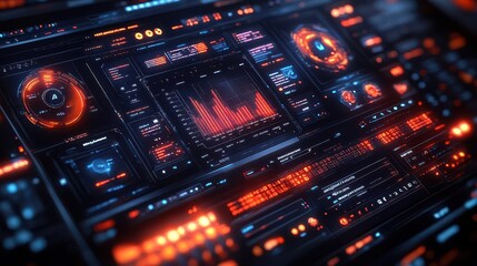 Obraz premium innovative design concept for cross-platform websites and mobile apps, showcasing sleek programming interfaces with dynamic layouts and a focus on user experience in a tech-savvy environment