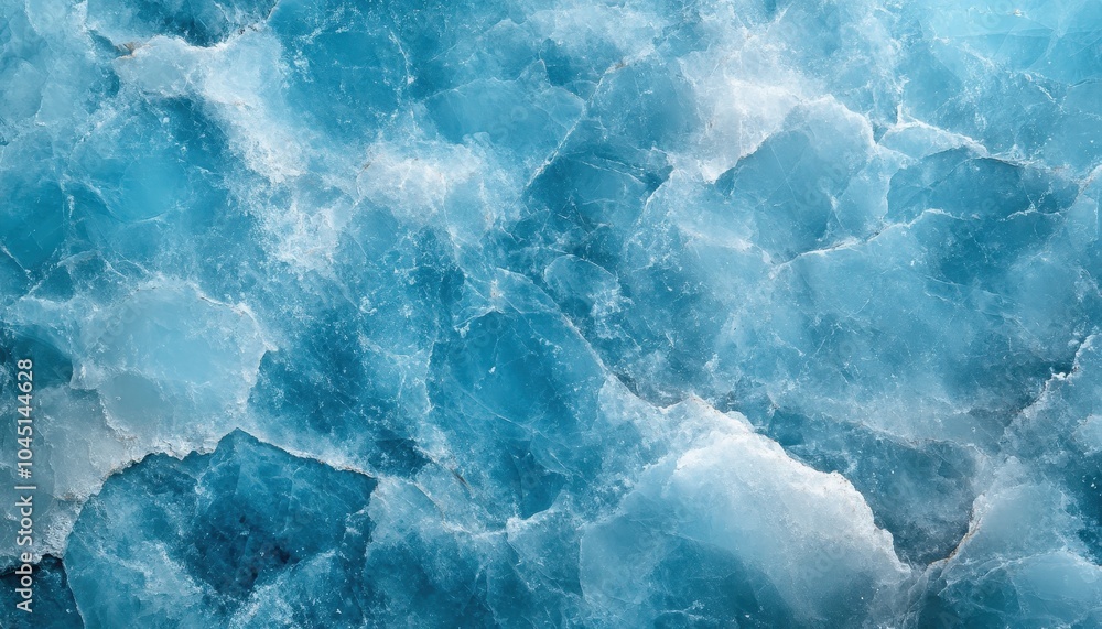 Poster blue marble texture with icy patterns creating an abstract artwork