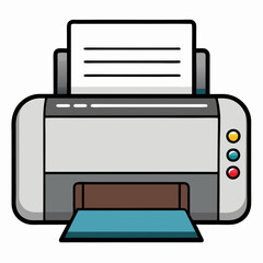 printer with black outline on white background