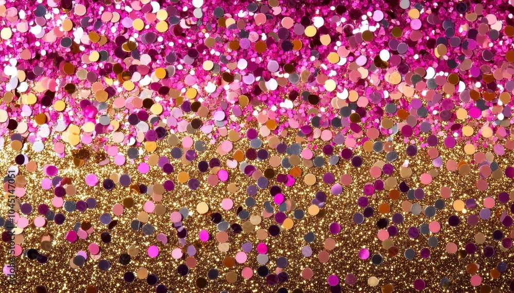 Poster sparkling chaos of vibrant gold and pink textures creating a stunning background