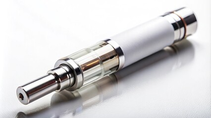Fototapeta premium Extreme close-up of an electronic cigarette on a white background
