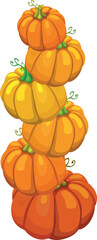 stacked pumpkins