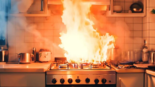 Kitchen Fire Hazard Understanding How Cooking Mishaps Can Lead to Dangerous Situations