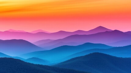 Obraz premium Majestic Mountain Range at Sunset with Glowing Hues
