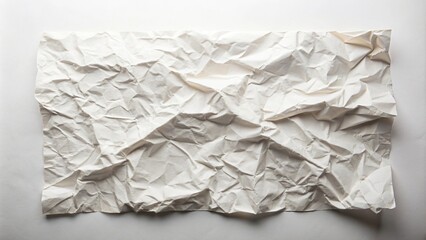 Obraz premium Extreme close-up of crumpled paper isolated on white background