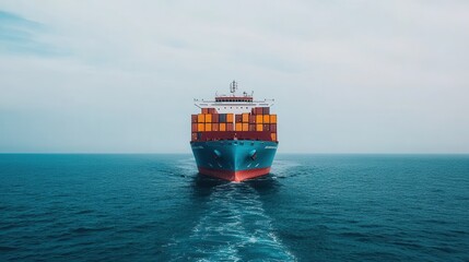 Massive Cargo Ship Surrounded by Shipping Containers