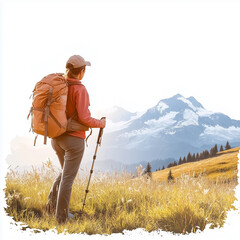 hiker in the mountains