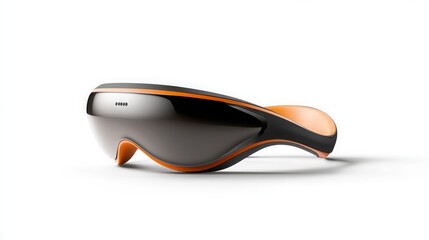 Modern Futuristic Ski Goggles with Orange Accents