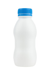 plastic white bottle, milk bottle, isolated  from background, plastic recycling or reuse