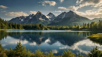 lake in the mountains