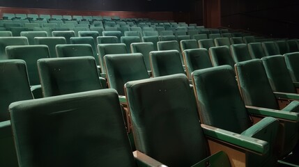 Fototapeta premium The back row of seats has a slightly elevated view ensuring everyone has a clear sightline to the stage.