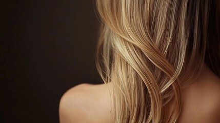 Fototapeta premium Woman's Back with Flowing Hair Close-Up Shot