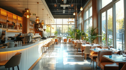 A pretty nice and modern looking restaurant that looks like it serves expensive food with nice interior.