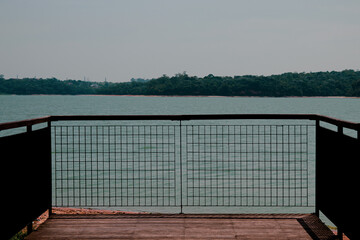 Guarapiranga Dam Pier, south of São Paulo, October 15, 2024. Brazil.