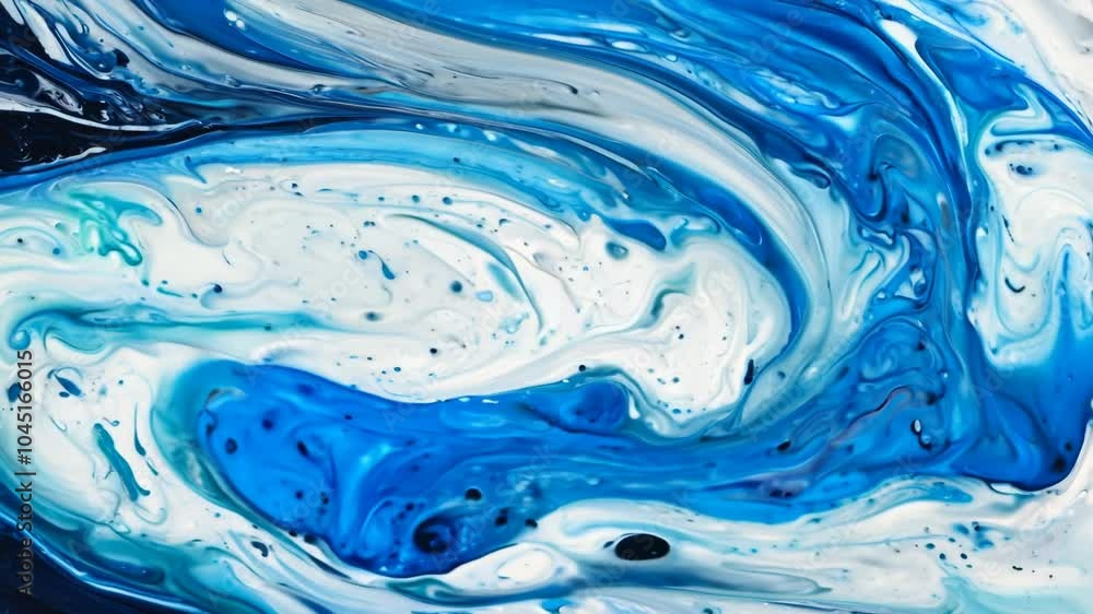 Poster wave with blue and white colors. the blue and white colors create a sense of calmness and serenity, 