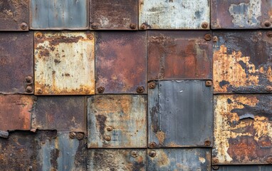 Rusty Metal Texture: Aged metal with patches of rust and corrosion for an industrial, weathered appearance. 