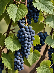 grapes on vine