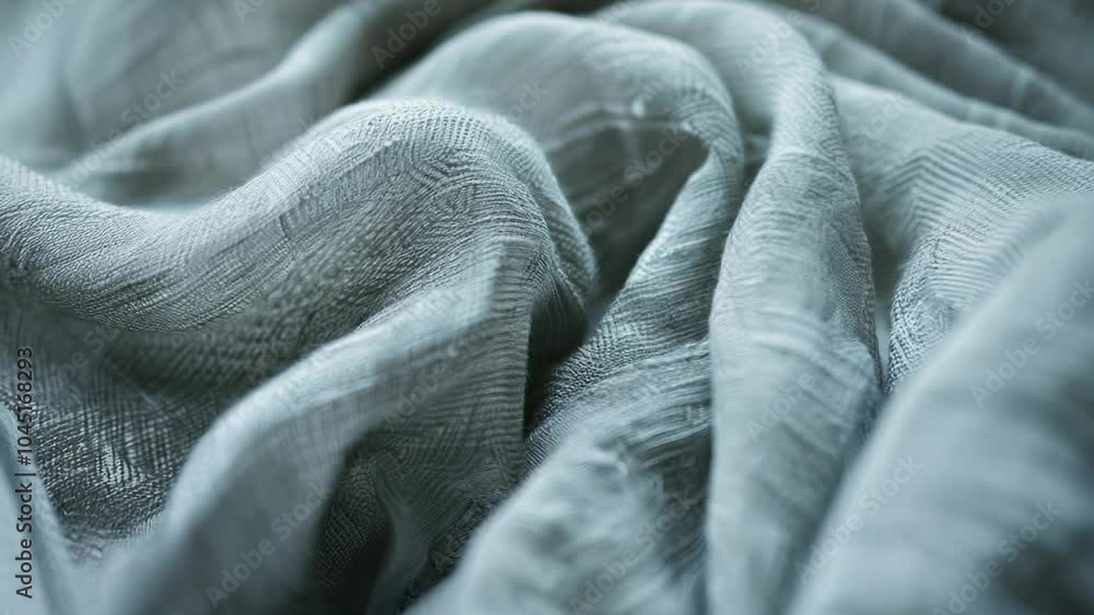 Poster piece of fabric with a pattern on it. the fabric is grey and has a slightly wrinkled appearance