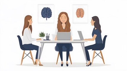 Collaborative Teamwork in Modern Office Setting