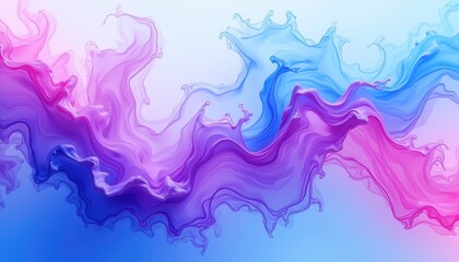 Abstract Ethereal Cloud of Swirling Acrylic Pigments in Water