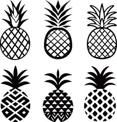 Obraz premium set of pineapple fruit