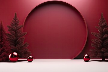 Christmas product backdrop plant tree red.