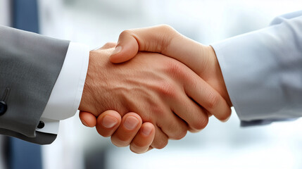 Obraz premium Job applicant shaking hands after being offered a position in a professional environment