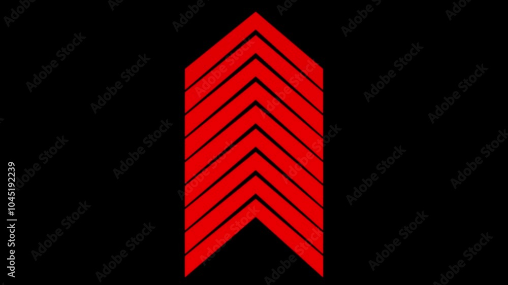 Poster animation of sweep arrow icon pointing arrow icon up direction animated arrow