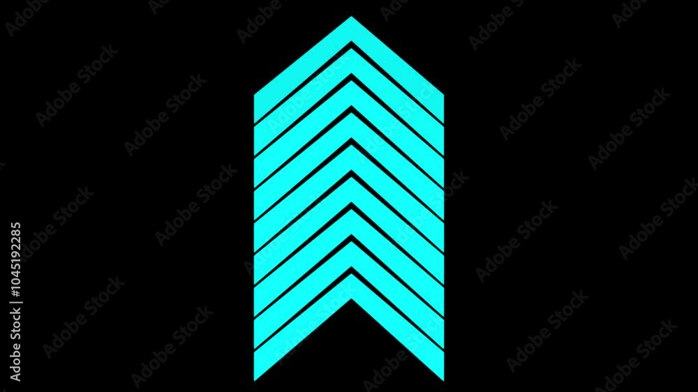 Poster animation of sweep arrow icon pointing arrow icon up direction animated arrow