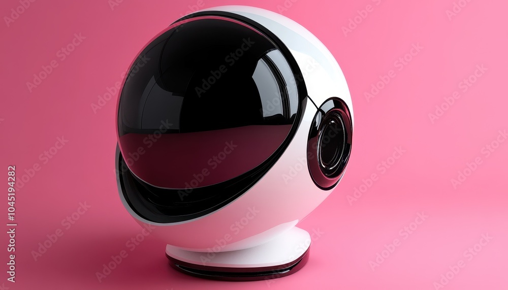 Poster chat gpt app on a sleek device with a pink background