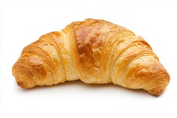 Fresh croissant on a white isolated background