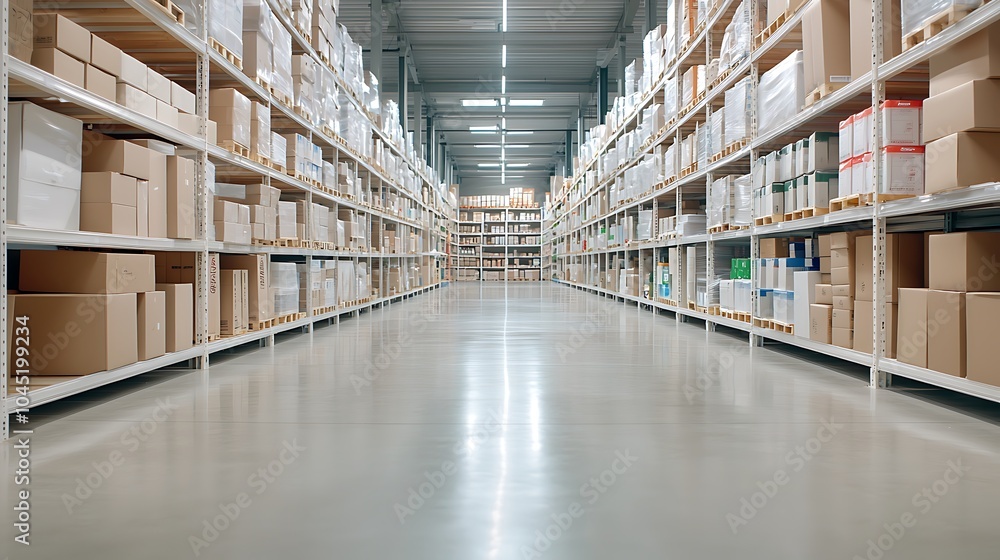 Poster efficient warehouse storage solutions maximizing space and organization in industrial environments f